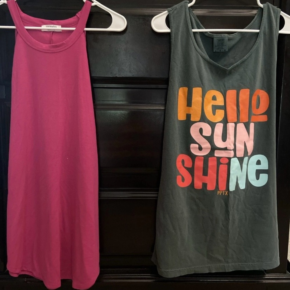 Lot Of 2 Womens Tanks Size L Zenana